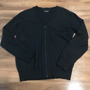 zara zip cardigan